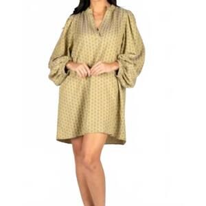 NEW SINCERELY OURS amelia jacquard mini dress in green